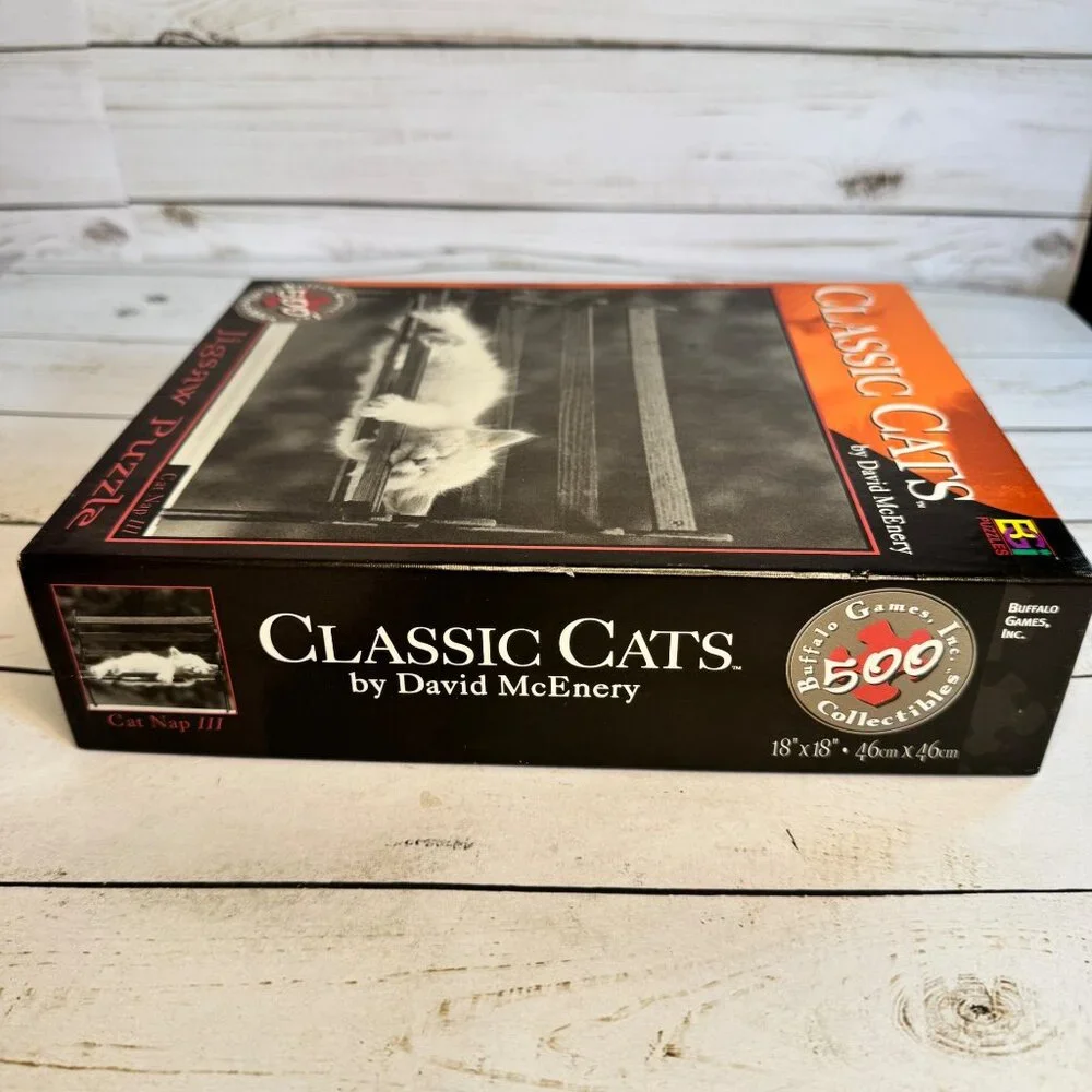 Classic Cats Cat Nap‎ II & III Buffalo Games 500 Pc Puzzle Lot David McEnery